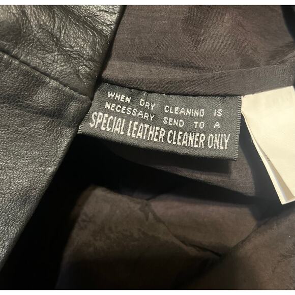 Vintage Wilson's Leather Black Mini Skirt Sz 6 NEW! Classic Timeless Mob Wives - Picture 7 of 9